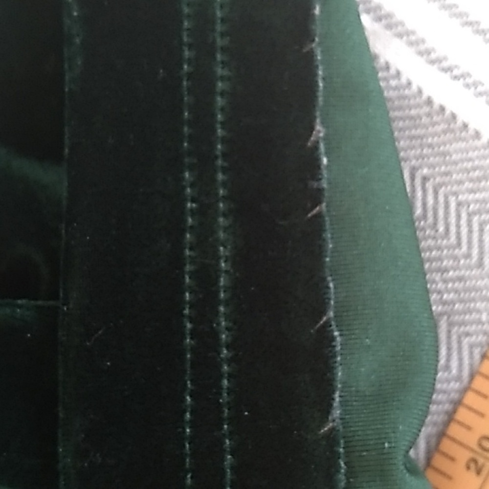 Valenti Women's Size Small Forest/Hunter Green Velvet Pull On Pants *Altered* - Picture 13 of 13